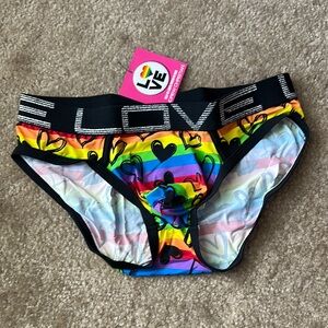 Andrew Christian Rainbow Heart Briefs
